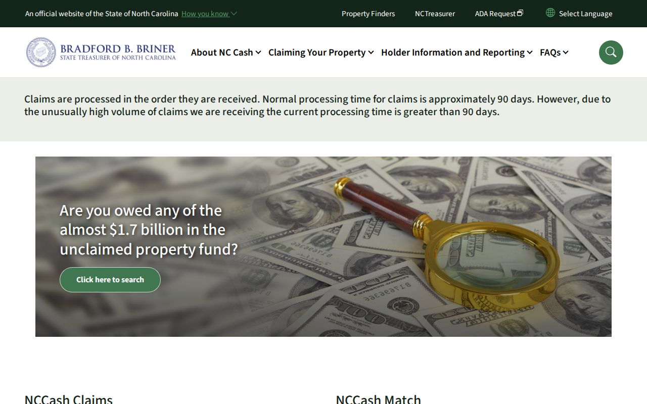 Thomasville public records official unclaimed property name and location search